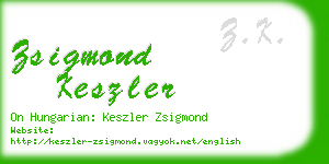 zsigmond keszler business card